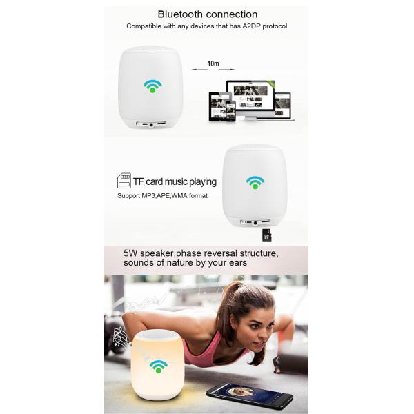 RF Controlled Synchronous LED Light Bluetooth Speaker Wireless Night Lamp Power Bank