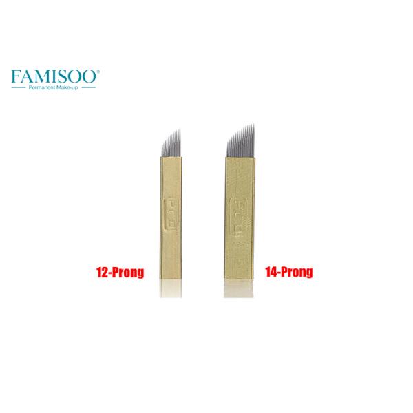 Copper Wrapped Microblading Needles , Shading Eyebrows Microblading Blades