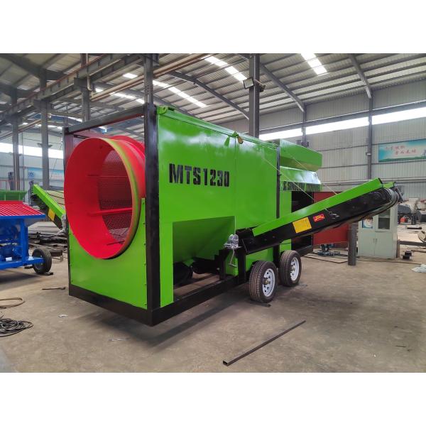 Portable Automatic Trommel Screen Drum Sieve Separator for Compost Topsoil Worm Wood and Charcoal Sifting