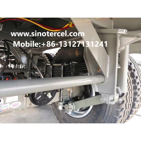 60T Tipper Semi Trailer 3 Axles Semi Flatbed Trailers Gray