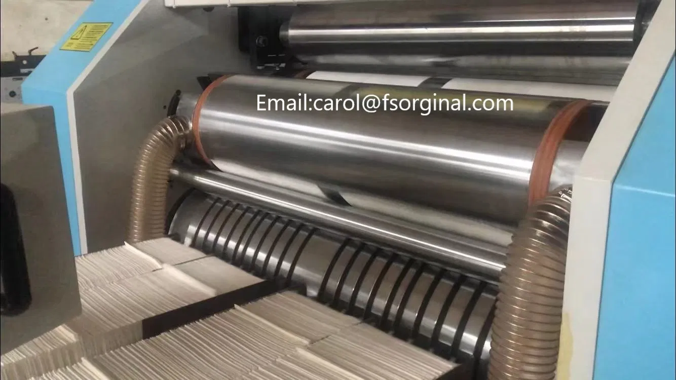 Automatic Counting 1/8 Folded Dinner Napkin Folding Machine for Tissue Paper Production Line with Consumption