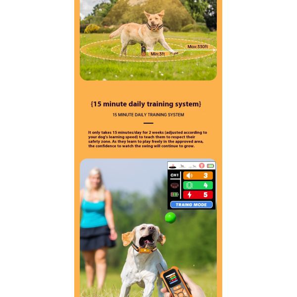 Precision Dog Trainer Multi-Functional Hand-Held Wireless Electronic Fence Forbidden Zone Waterproof IP67 Pet Training Supplies