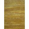 Gold Travertine Yellow Gloss Marble Floor Tiles Polished CE Certification for sale