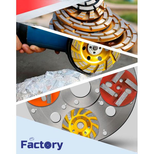 Customized Support OEM Metal Bond Diamond Angle Grinder Cup Wheel for Stone Polishing