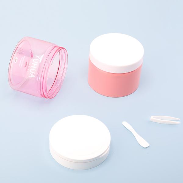 Round Plastic Packaging Jars With Spoon Tweezers 150ml -1000ml