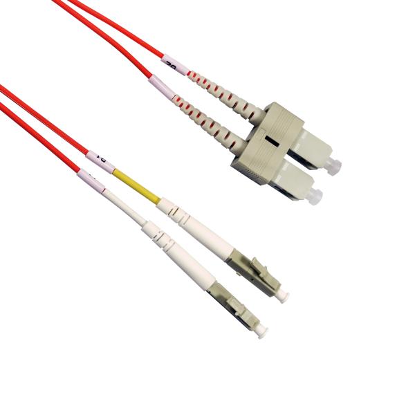 OM2 850nm Duplex Fiber Optic Patch Cord SC UPC To LC UPC Multimode