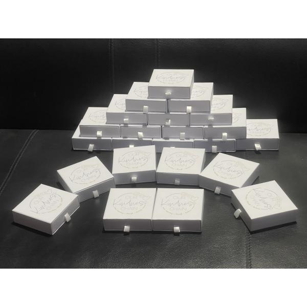Customized White Paper Drawer Necklace Box