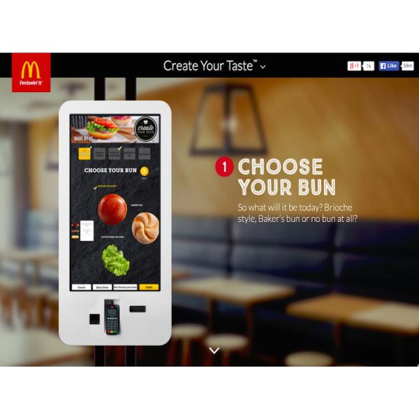 Advertising Display Wifi Digital Signage Restaurant Ordering Machine POS System