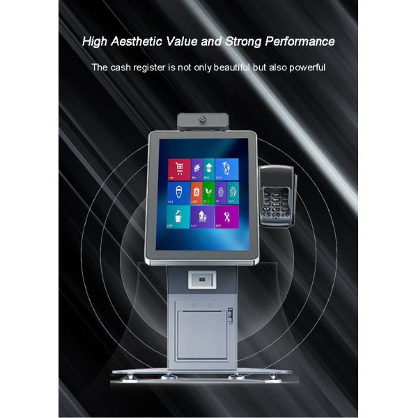 A Compact 15.6-inch Desktop Smart Ordering Terminal with Intelligent Features is Suitable For Milk Tea Shops and Community Fast Food Restaurants