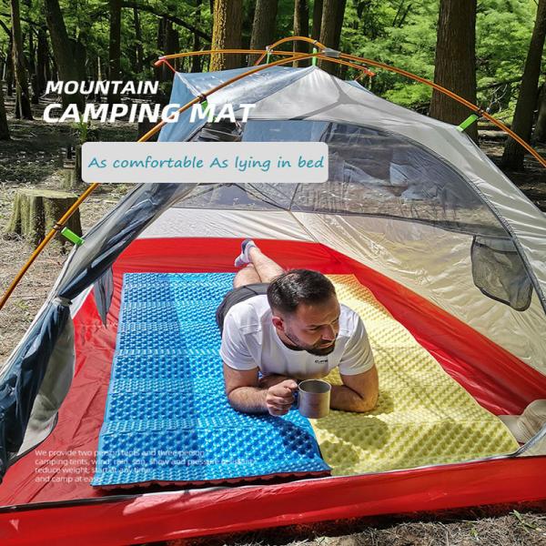 Custom Logo Insulated Sleeping Pad , Egg Crate Camping Pad For Backpacking