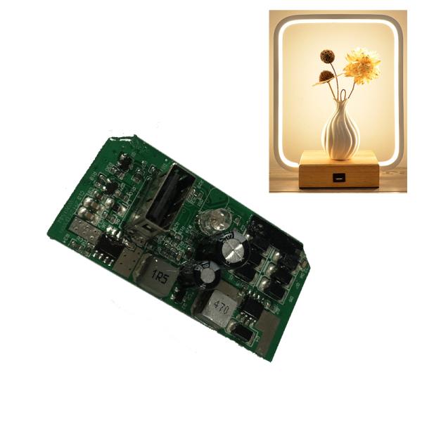 5V New Touch Control Table Lamp PCBA Circuit Board With Battery For Hall
