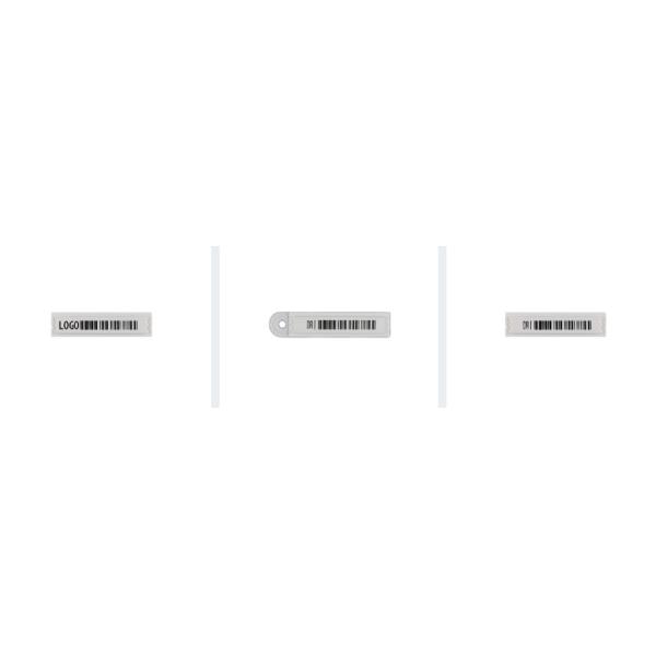 100% Deactivation 58kHz Barocde Security Label With Plastic Housing