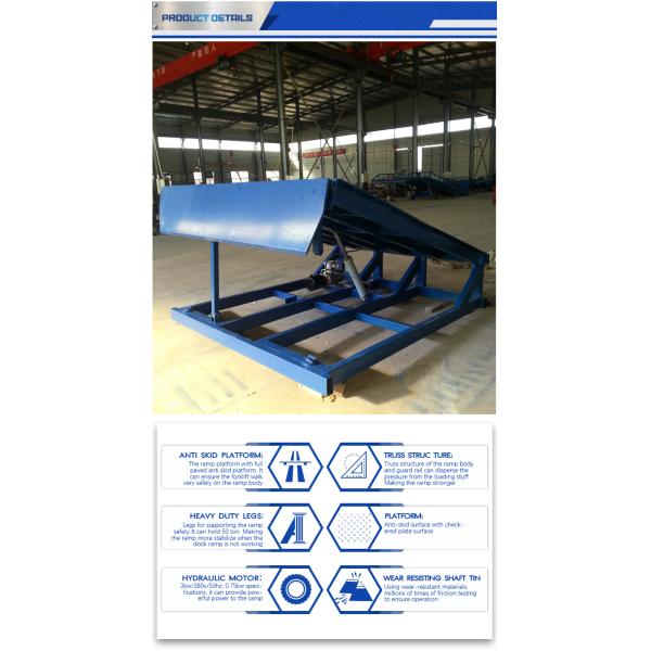 Customizable Deck Height Electric Dock Door Levelers Workshop Automatic Dock Plate 25000-40000LBS Safe Design