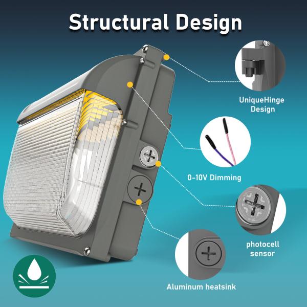 Adjustable CCT Wall Pack Light 120W IP65 for Warehouses