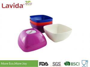 Quality Trendy Square Shape Melamine Plates Bowls , Decal Printing Melamine Soup Bowls for sale