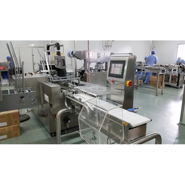 Check weigher side view with conveyor system