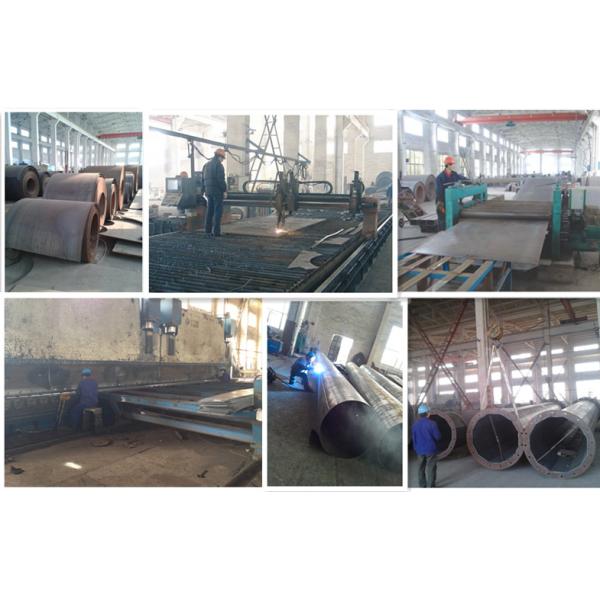 Polygonal Flange Connected Electrical Power Pole Joint with insert mode