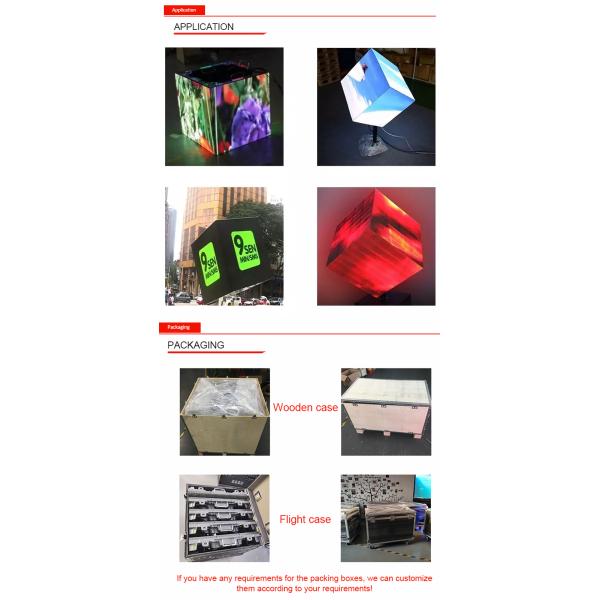 5 Faces Indoor Advertising LED Cube Display Magic Shaped Screen P2.5