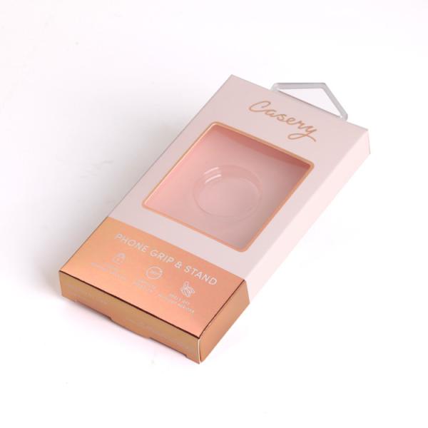Custom Design Phone Case Packaging Box Window Package Cardboard Boxes White With Hang Hole