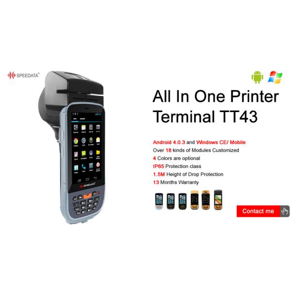 Wireless All In One PDA Thermal Printer Bluetooth Wifi 3G Sim Card Modules