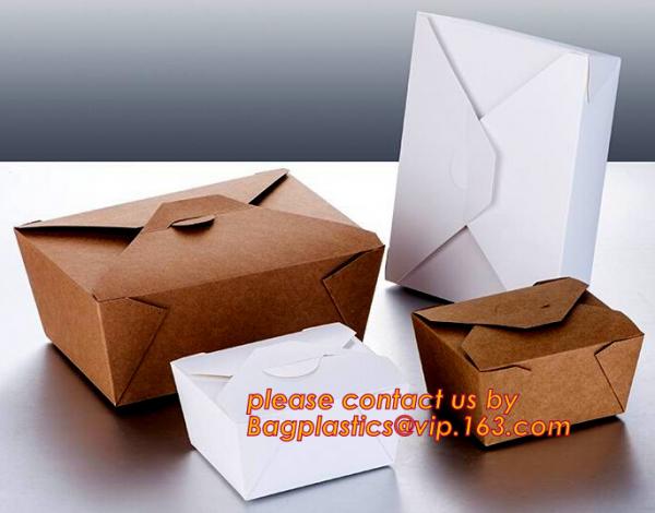 custom deli/portable food kraft lunch box/ container, PLA take away box,PLA food pail,China products custom printing kra