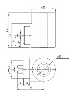 High 52mm Electromagnetic Induction Coil For ABS Systems Insulation Class F