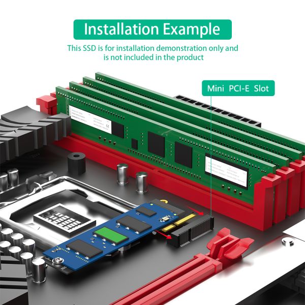 New Version M.2 (NGFF) NVME SSD to Mini PCI-e Adapter