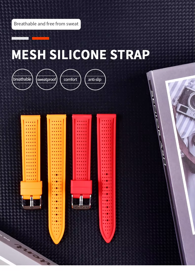 Micro-Pore Eco-Friendly Soft Silicone Smartwatch Strap · Customizable Logo | OEM/ODM - China Manufacturer SHX