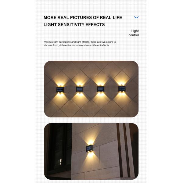 Simplicity Solar Wall Light Up And Down Luminous Spotlight For Courtyard Villa