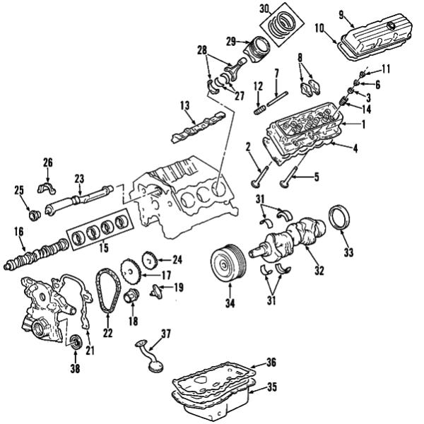 Buick Lacrosse Lucerne Olds Pontiac V6 3.8L Timing Chain Kit Set 24504668 24503893