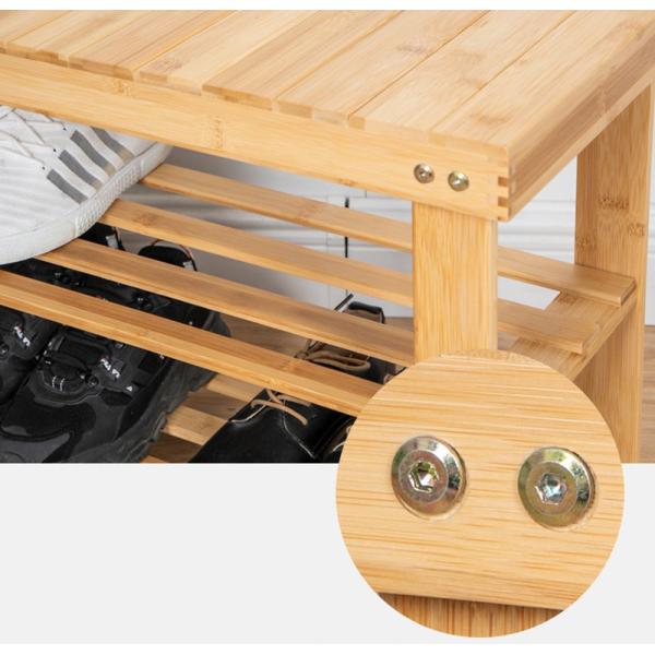 Living Room Furniture Shoe 2-Tier Boot Storage Racks Shelf Organizer Chair Seat for Entryway Hallway Home Stool Ottoman