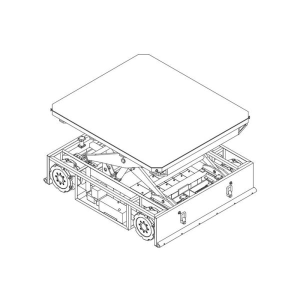 Mobile Scissor Lifting Table For Maintenance Underneath Railway Vehicles