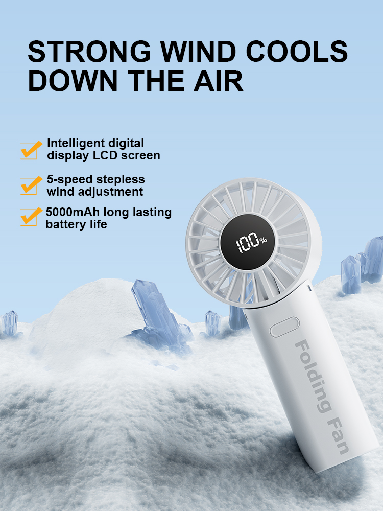 Personalized Smart New Arrivals USB Foldable Mini Rechargeable HandHeld Fan for Outdoor Ventilator Mini Portable Fan or Neck Fan