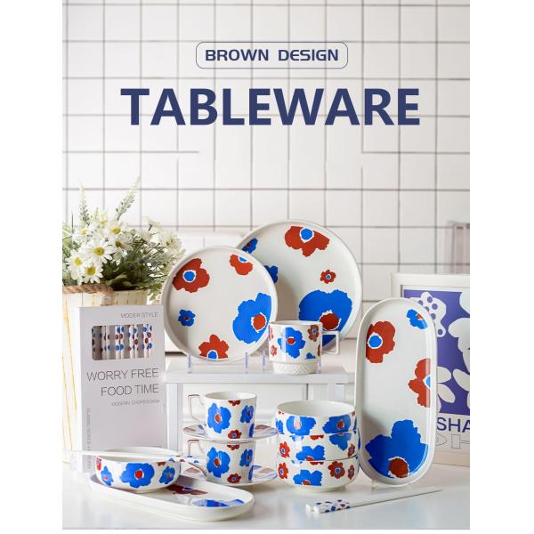 Wedding Occasion Stocked Ceramic Dinner Set For Nordic Tableware Kitchen Tabletop Plates