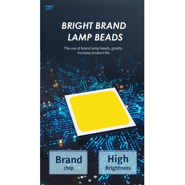 KCD Led Solar Street Light Complete Set Solar Street Light External LiFePo4 Lithium Battery Under The Solar Panel
