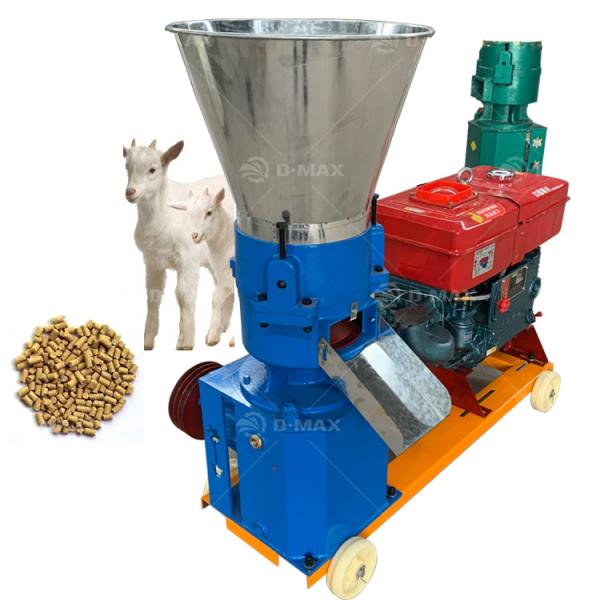 Small Farm Poultry Feed Processing Machinery with Adjustable Pellet Size 1050*360*590mm