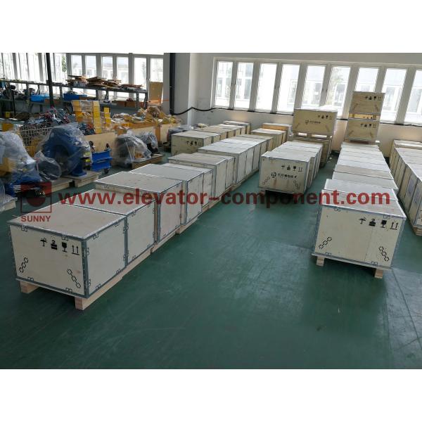 260 - 450 KG Gearless Traction Machine For Home Elevator Parts