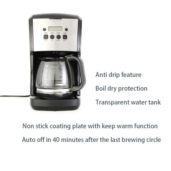 Customized Household Filter Coffee Maker Electric Compact Lightweight For 14 Cups