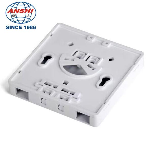 2 Port Ftth Faceplate Termination Box Socket Panel Fiber Distribution Box Information Indoor