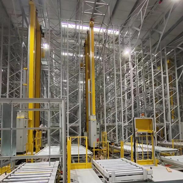 Warehouse Smart Automatic Rack System with Stacker Crane Cargo Lifter