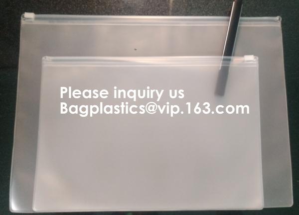 Waterproof Clear Plastic Zip Lock PVC A5 Document File Zipper Bag,Stationary Pen Pencil Packaging Bags,holder, case,pac