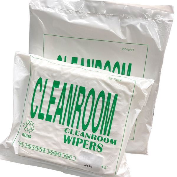 9"x9" 100% Polyester Double Knit Microfiber Cleanroom Wiper