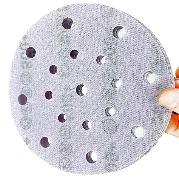 Consistent Sanding with 150MM Multiple Holes Purple Ceramic Hook Loop Sanding Discs