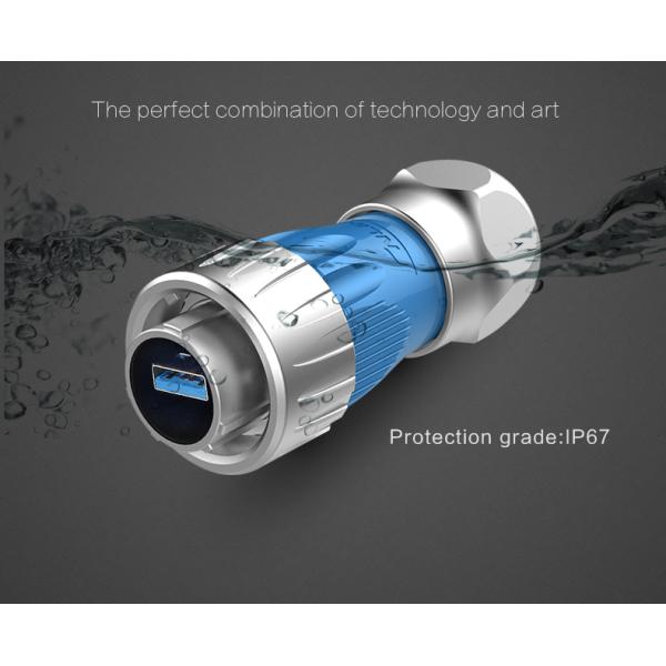 CNLINKO Usb Cable Connector Panel Mount Plug Socket With Dust Cover Ip67 Waterproof Rugged Usb Connector
