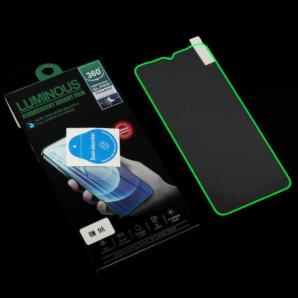 Luminous Glowing Tempered Glass Screen Protector For Iphone 12 Fluorescent Frame