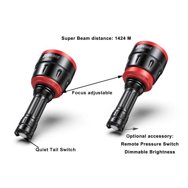 424m Waterproof LED Flashlights