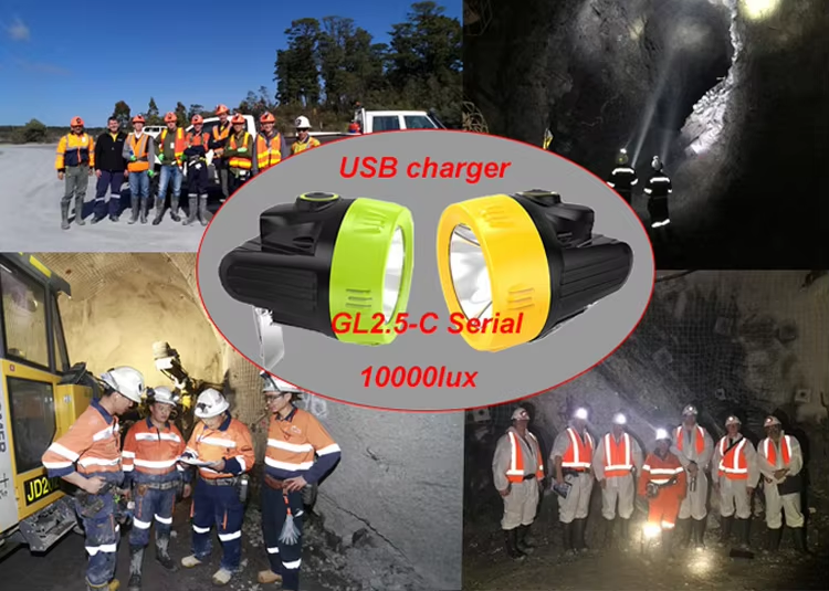 Cordless Waterproof Mining Lamp 10000lux Underground Mining Head Lamp Mining IP68 for Industrial Applications