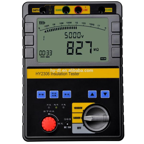 1000V 2500V Megger Insulation Tester With Real Time Industrial Microcomputer Operating System