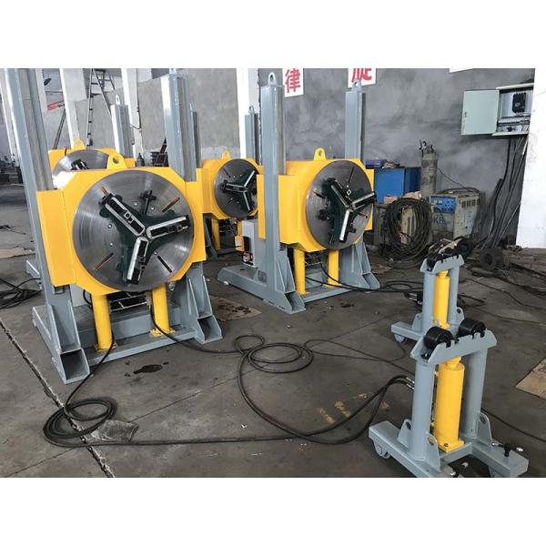 Hydraulic Lifting Pipe Turning Welding Rotary Positioner / Automatic Welding Positioner With Welding Chuck