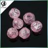 wholesale top quality pink color facet ball shape faceted cubic zirconia gemstone beads with perfect cutting for sale